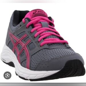 Asics Women's gel contend charcoal Pink running shoes great condition